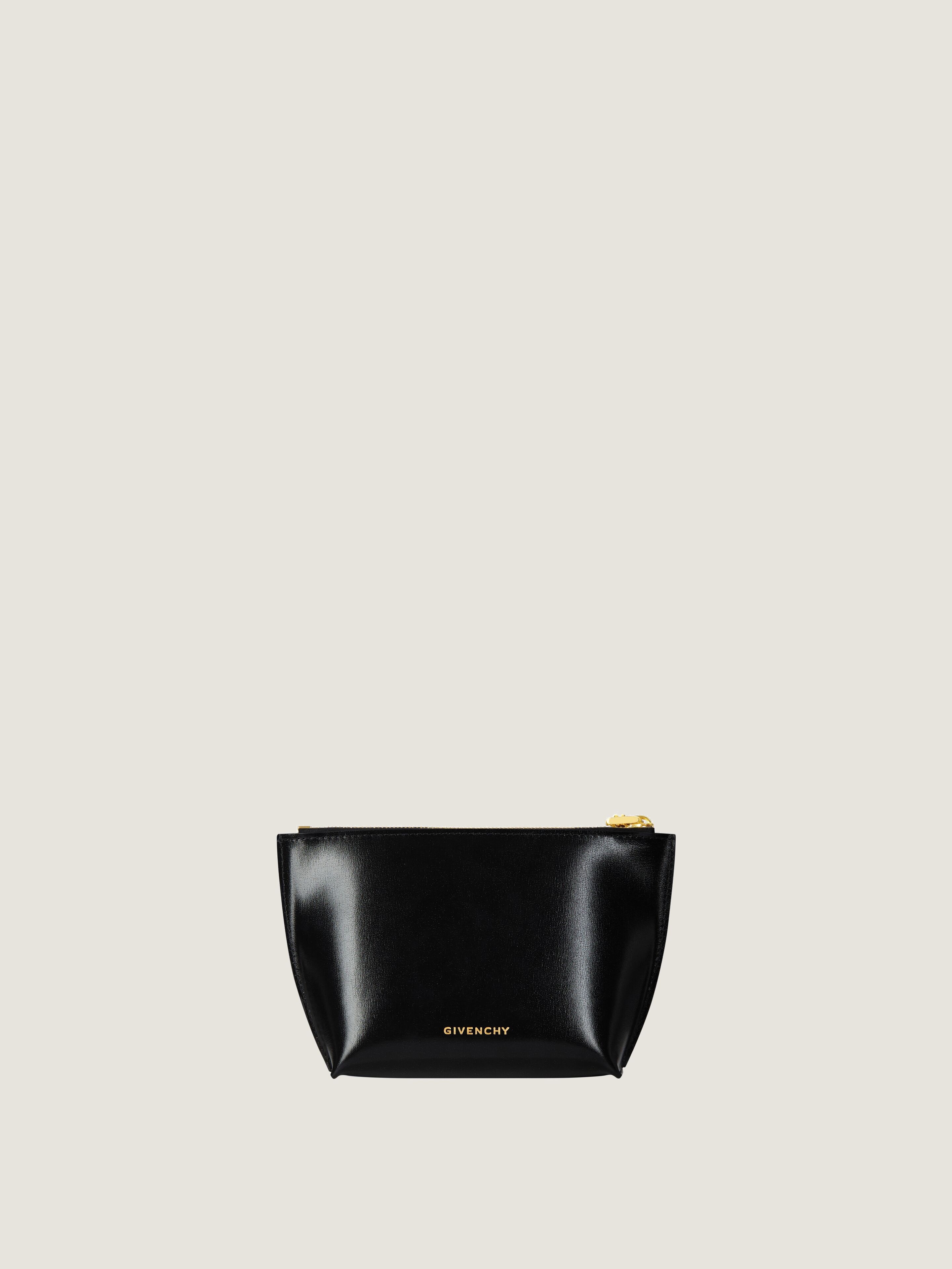Small 4G Liquid pouch in Box leather with chain